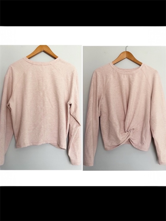 lululemon athletica Tops - Lululemon Tuck and Gather Pullover Heathered Mod Faint Coral Size 10